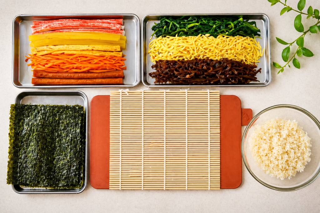 Gyeongju Korean cooking class making kimbap and bibimbap