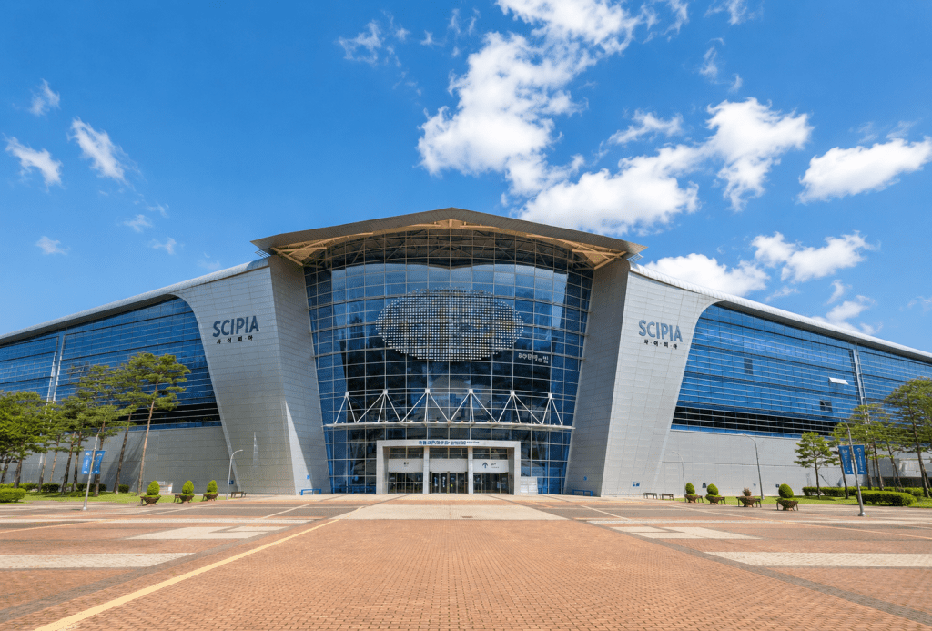 Gwacheon National Science Museum with its iconic planetarium dome near Seoul, South Korea